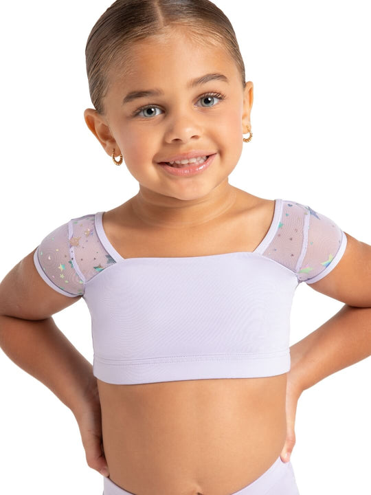 white dance crop top